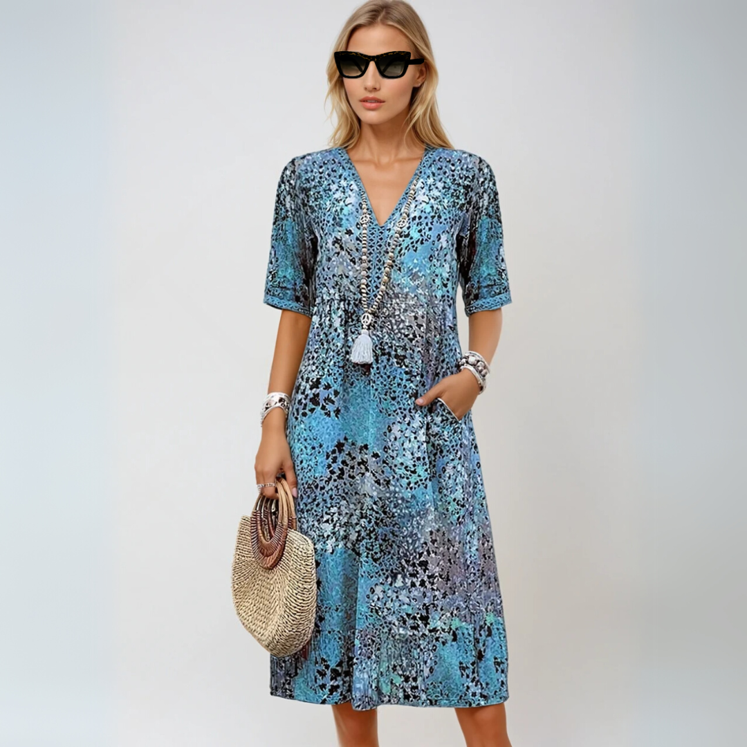 Rosalie™ - Vibrant mid-length dress