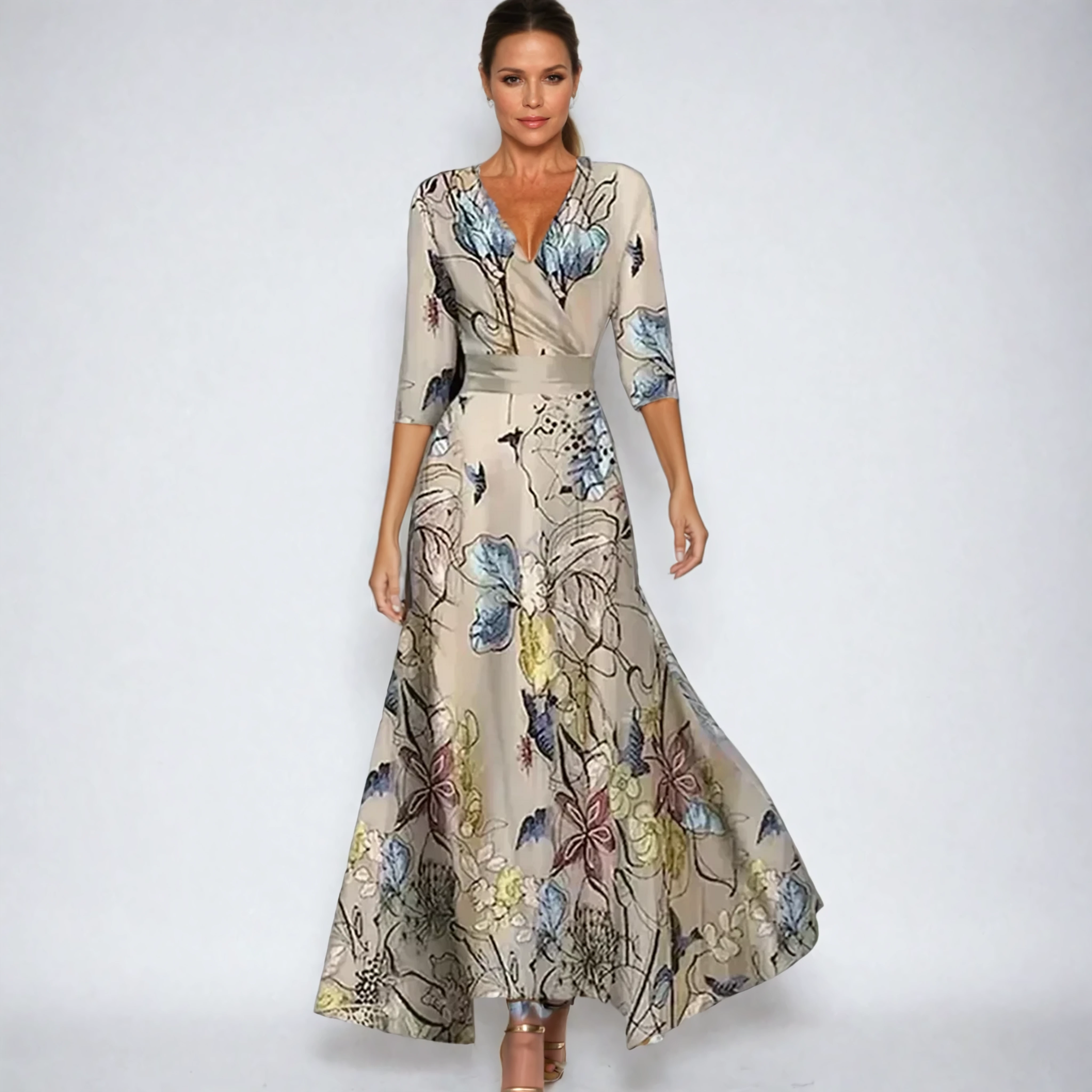 Emily | Flared Floral Robe