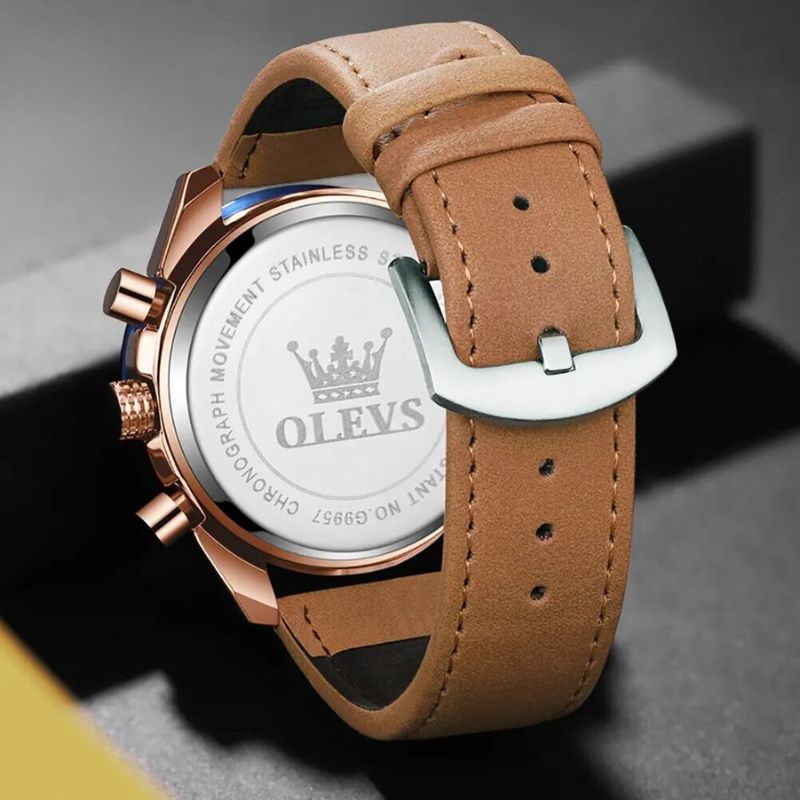 Klassisk Lær Quartz Klokke™ - Elvik™