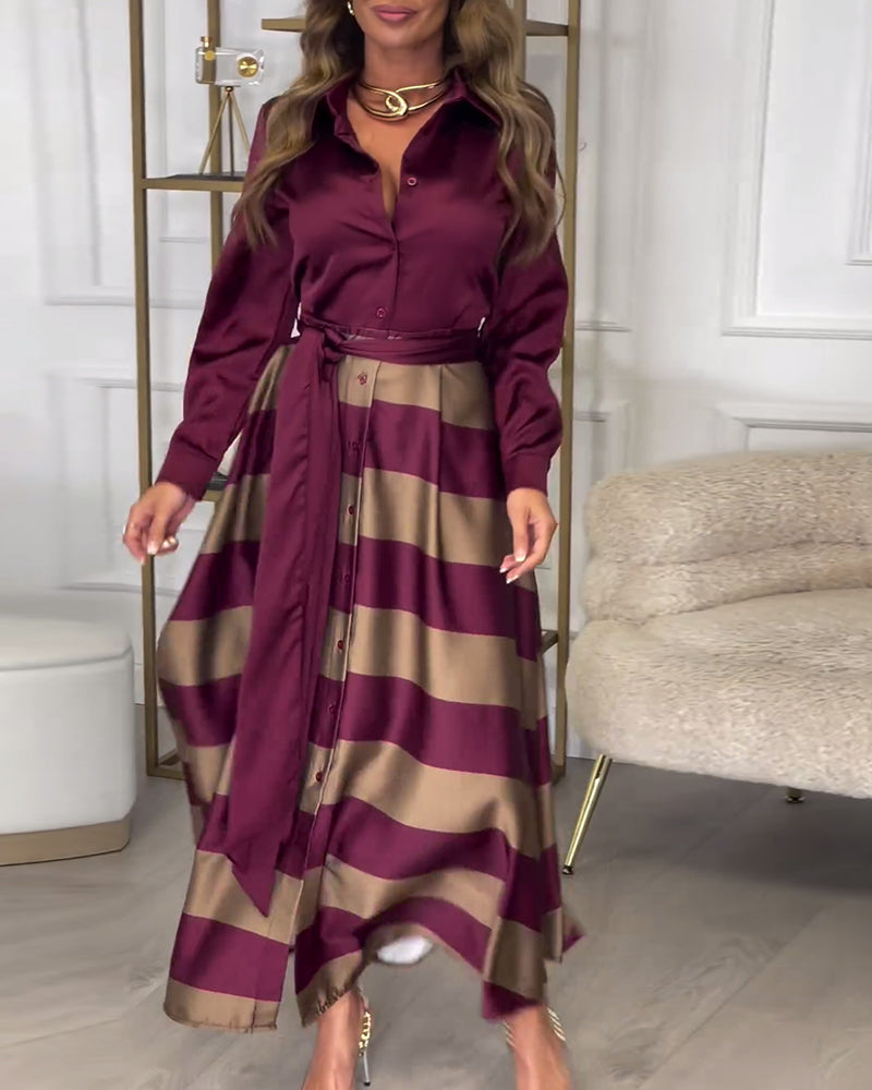 Sophie™ - Striped Elegance Dress
