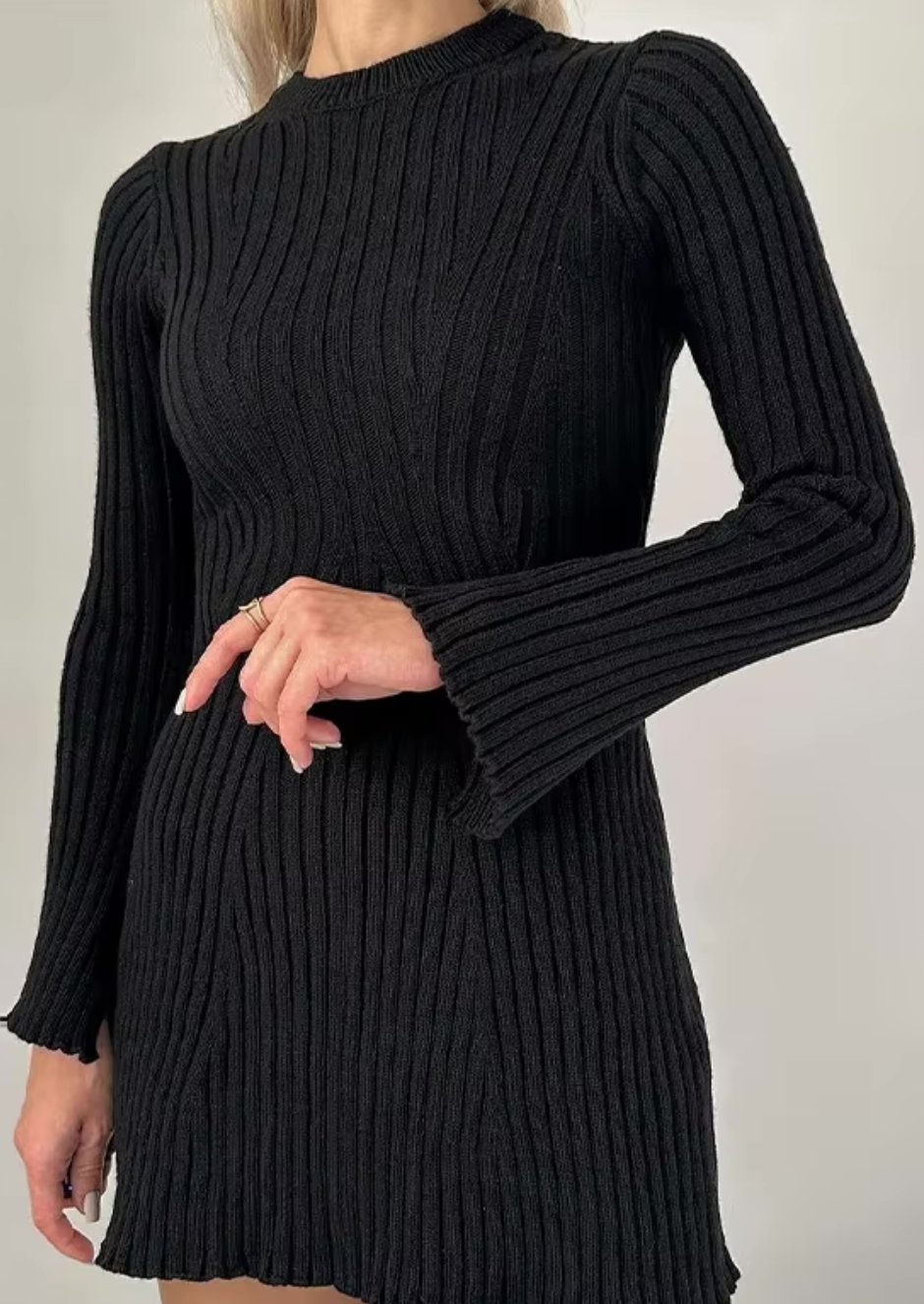 Lena | Robe Tricotée Chic Évasée