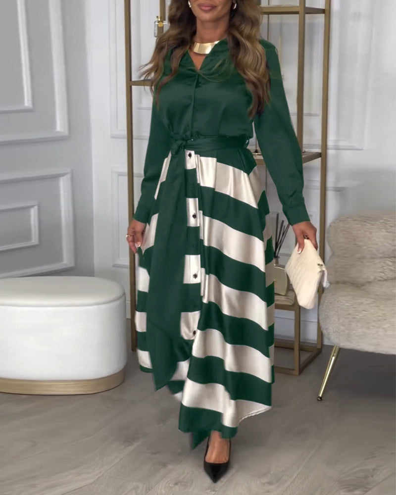 Sophie™ - Striped Elegance Dress