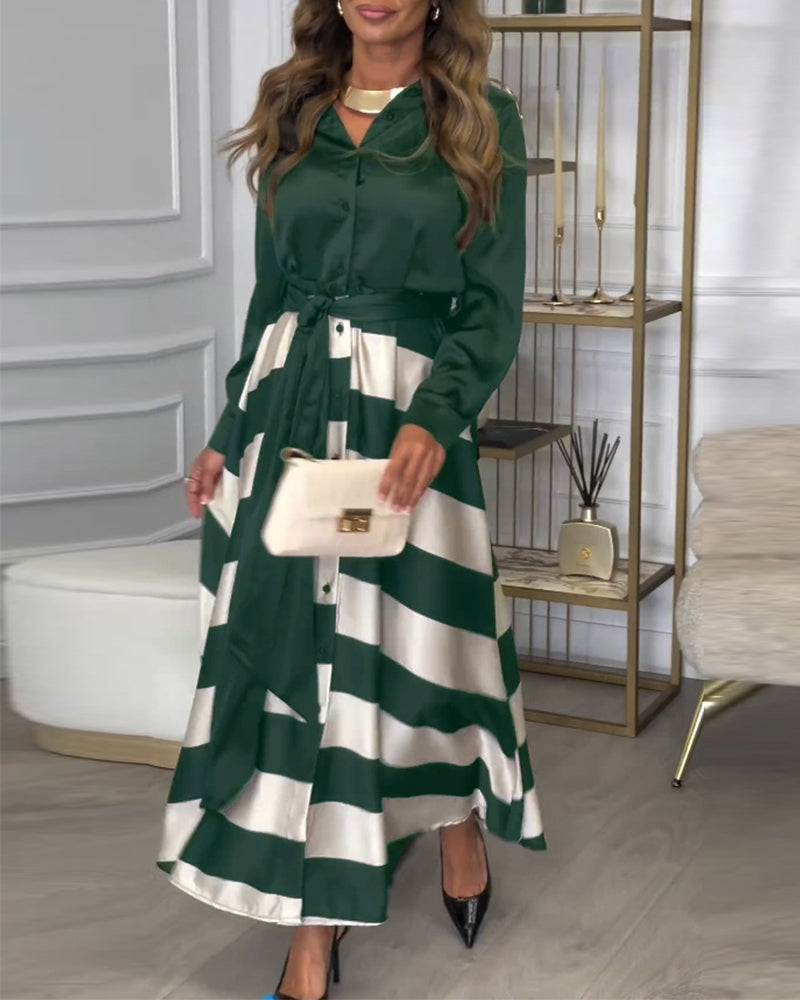 Sophie™ - Striped Elegance Dress