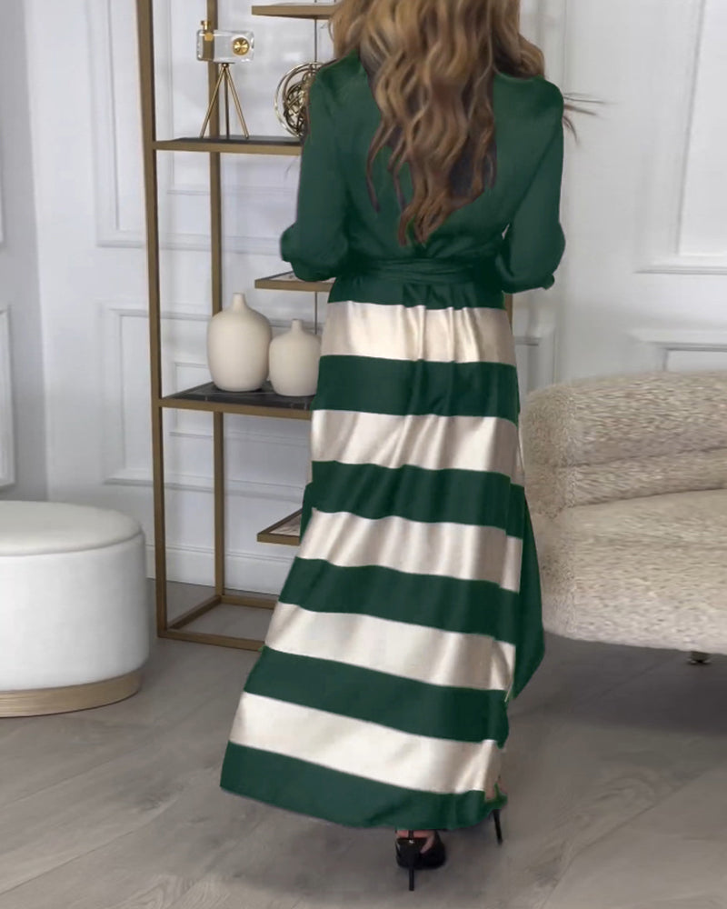 Sophie™ - Striped Elegance Dress