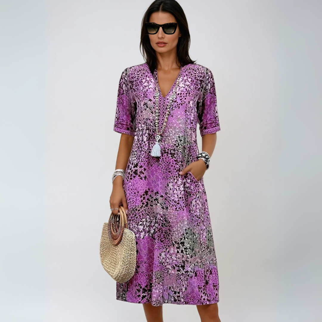 Rosalie™ - Vibrant mid-length dress