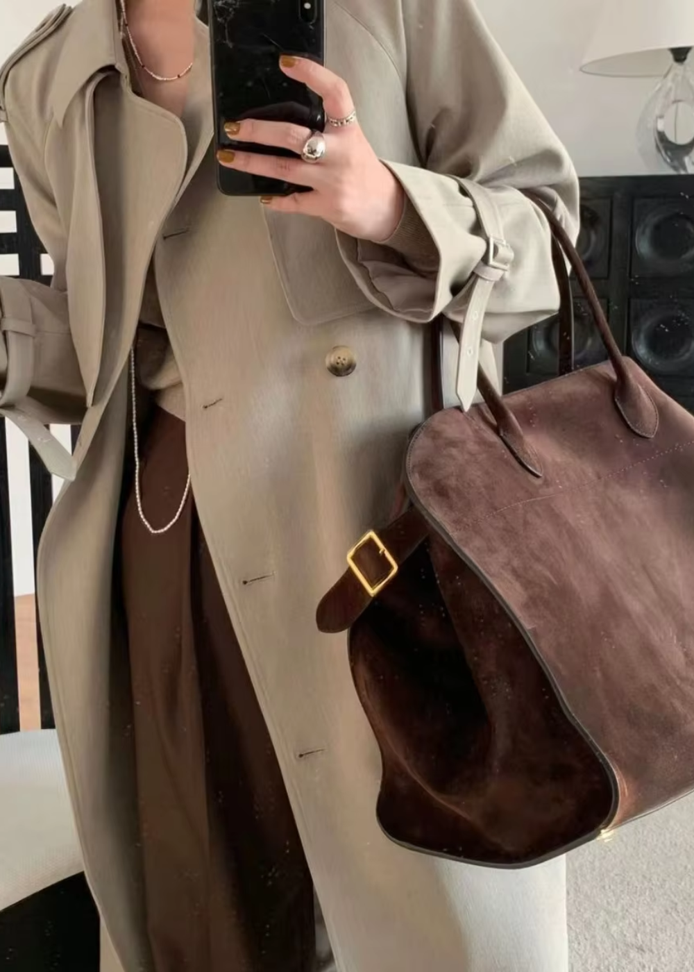 Aurora Suede Skulderveske BB