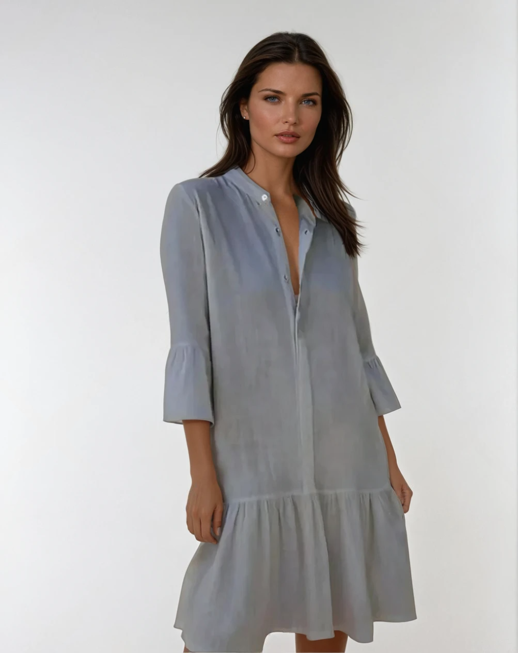 Jess™ - Pleated Mini Shirt Dress