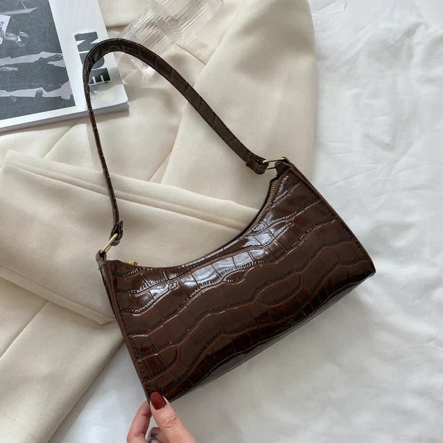 Tilly™ | Skinnende skulderveske med alligatormotiv