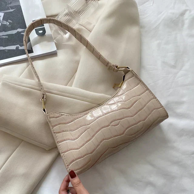 Tilly™ | Skinnende skulderveske med alligatormotiv