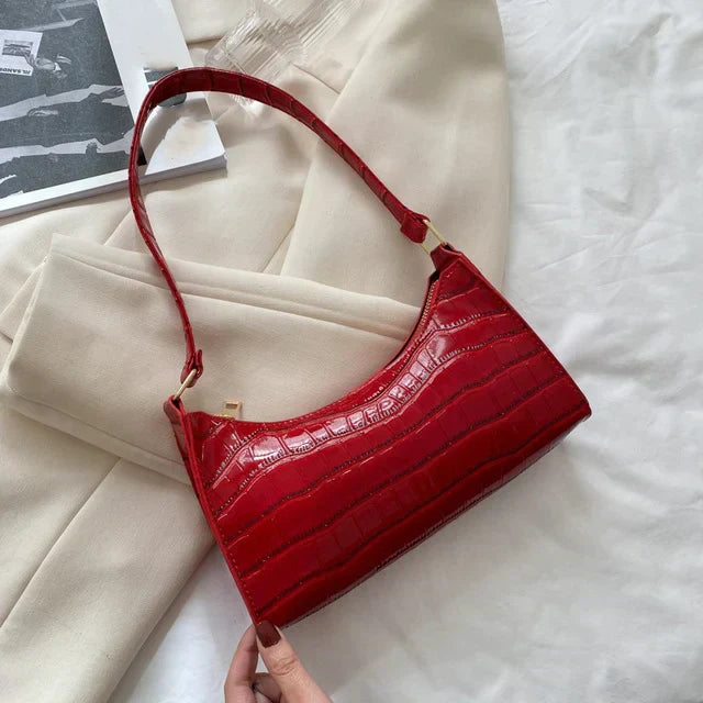Tilly™ | Skinnende skulderveske med alligatormotiv