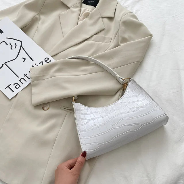 Tilly™ | Skinnende skulderveske med alligatormotiv