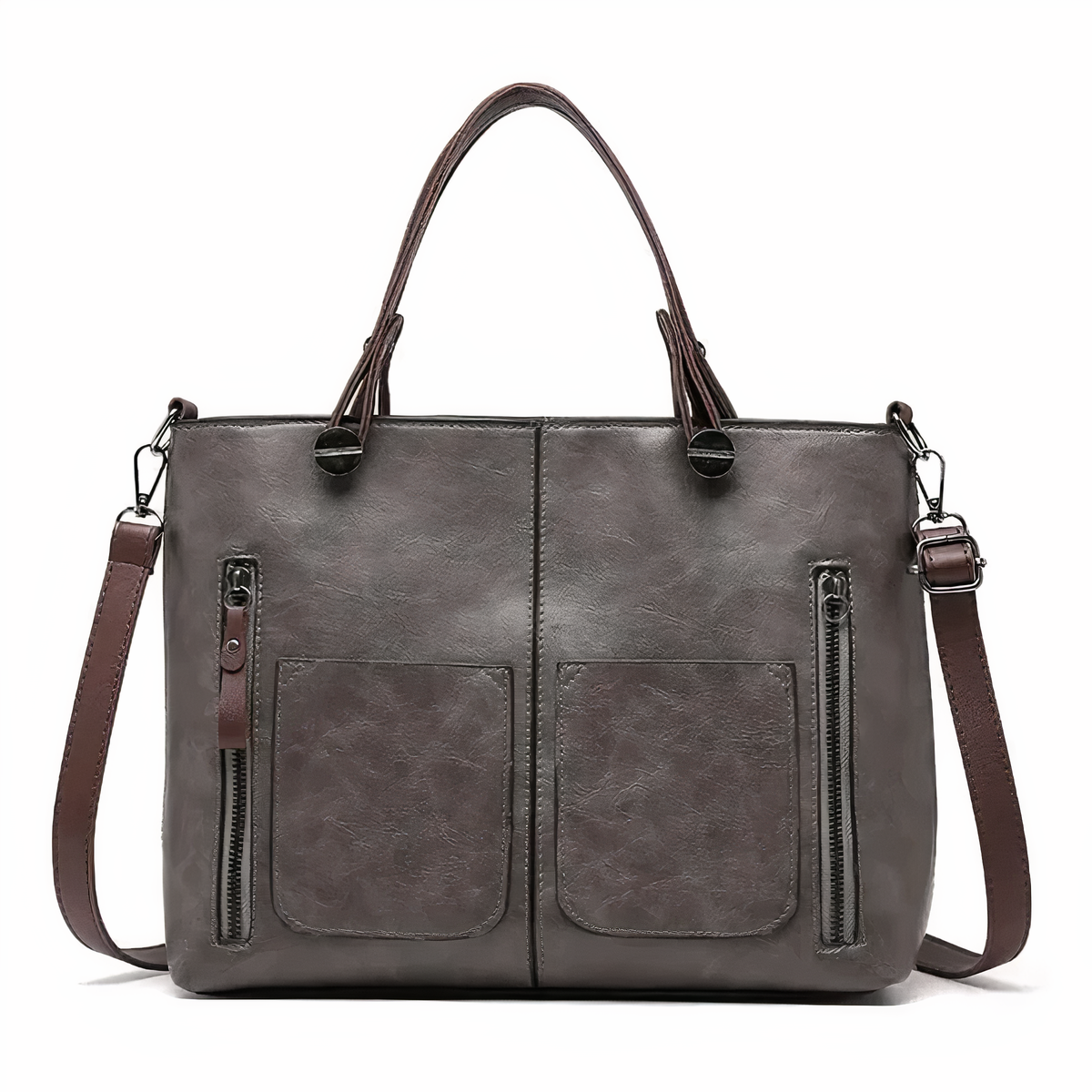 Lina™ - Vintage-inspirert lær skulderveske