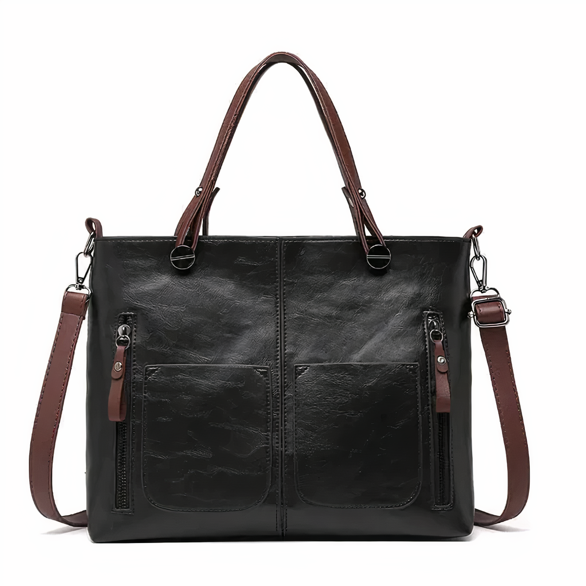 Lina™ - Vintage-inspirert lær skulderveske