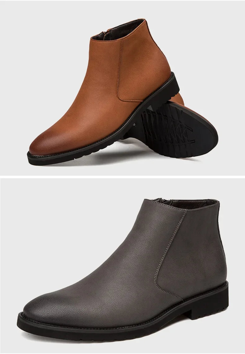 ERIK™ | VÅRMODE LÆRSTØVLER FOR MENN