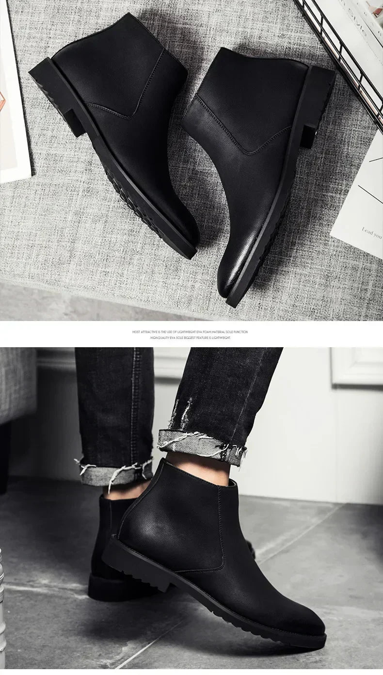 ERIK™ | VÅRMODE LÆRSTØVLER FOR MENN