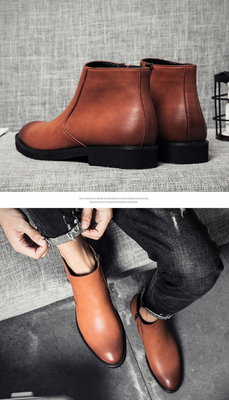 ERIK™ | VÅRMODE LÆRSTØVLER FOR MENN