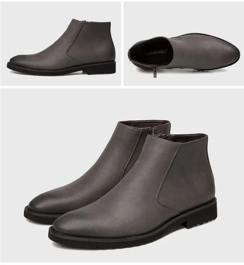 ERIK™ | VÅRMODE LÆRSTØVLER FOR MENN