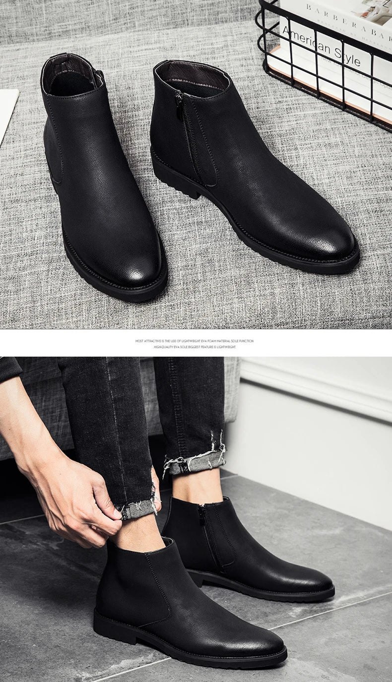 ERIK™ | VÅRMODE LÆRSTØVLER FOR MENN
