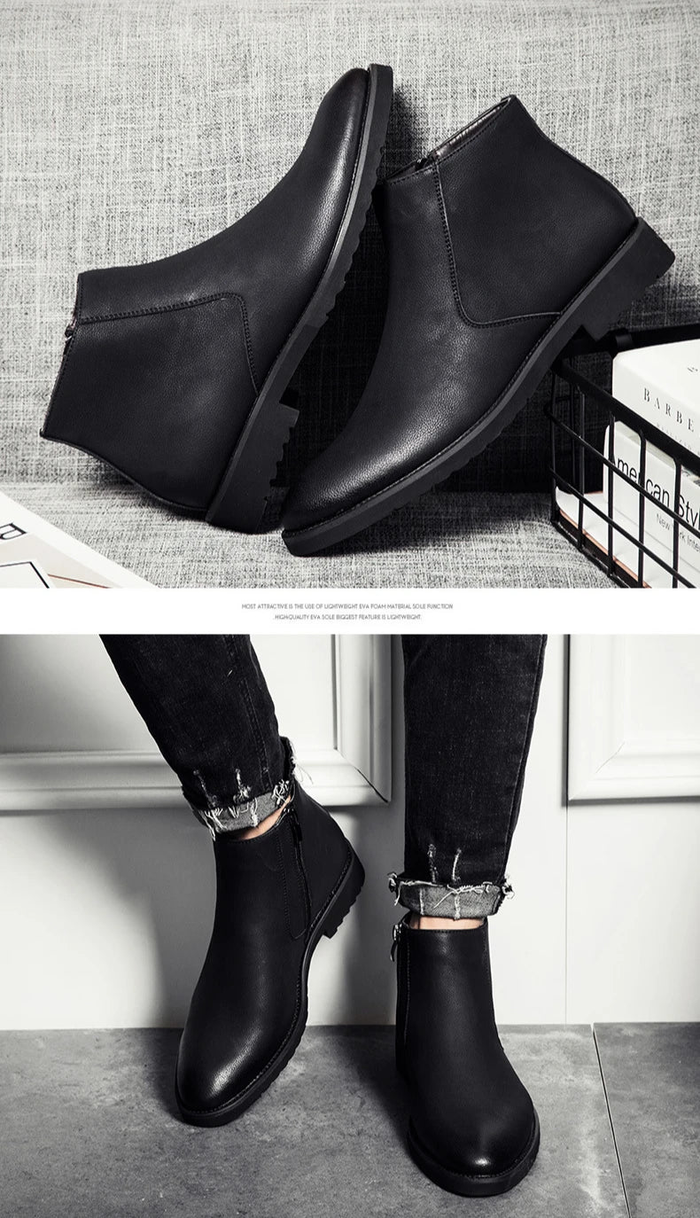 ERIK™ | VÅRMODE LÆRSTØVLER FOR MENN