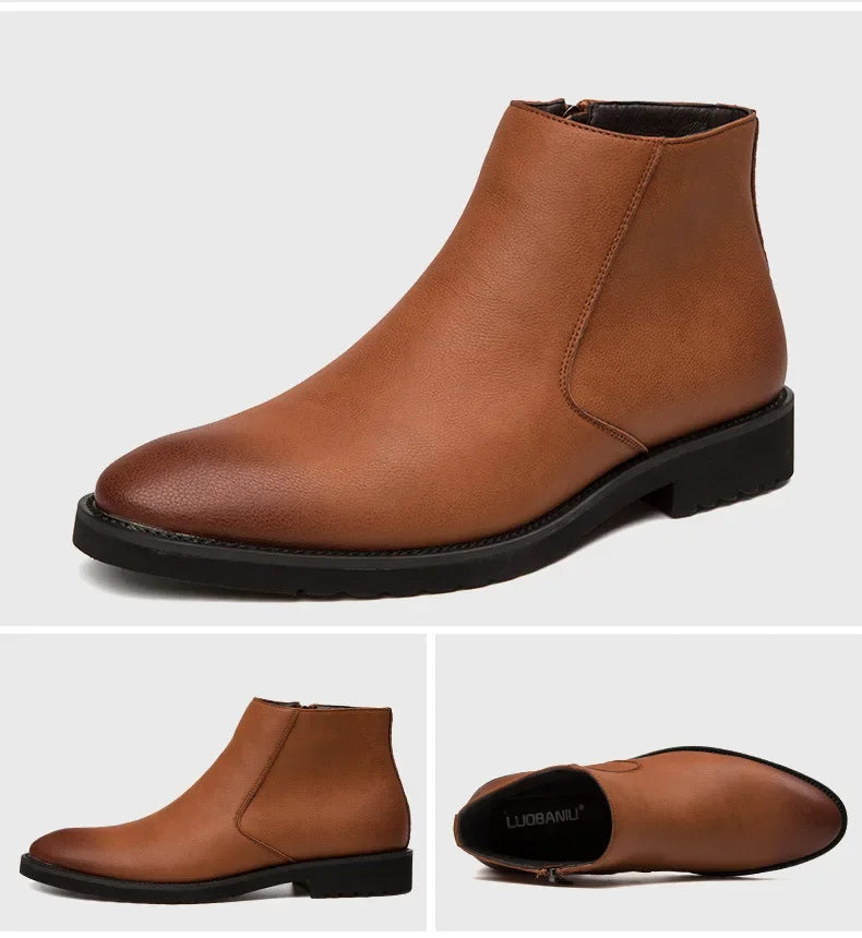 ERIK™ | VÅRMODE LÆRSTØVLER FOR MENN