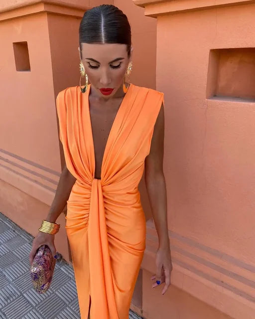 Fara™ | Robe de fête avec décolleté profond