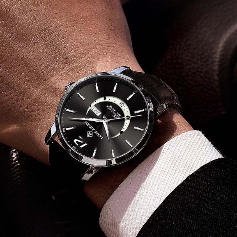 Elegant Luminøs Månefase Ur™ by Elvik™