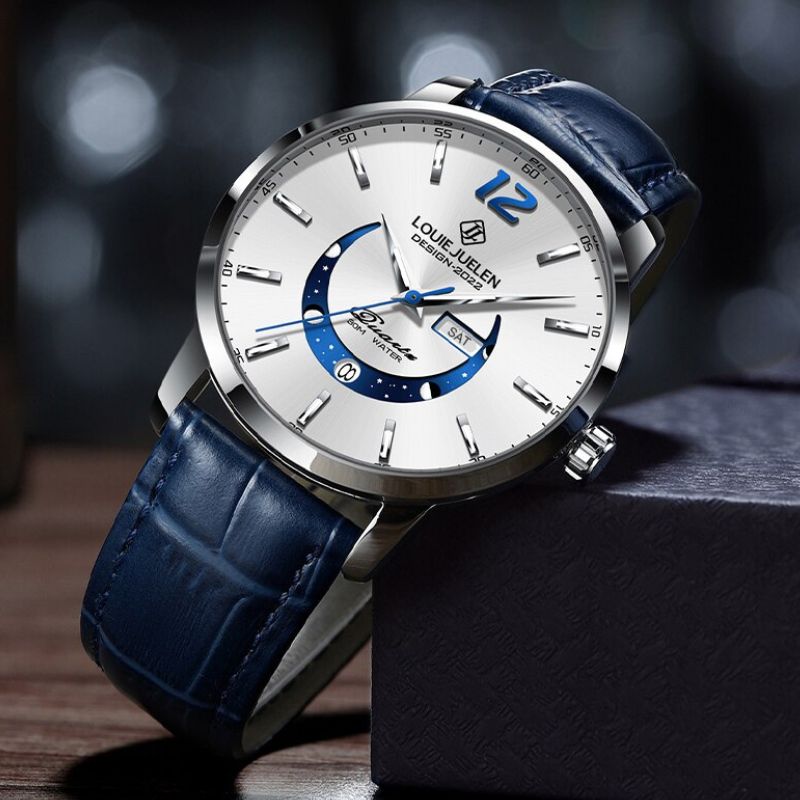 Elegant Luminøs Månefase Ur™ by Elvik™