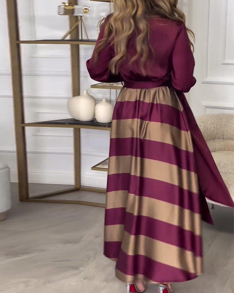 Sophie™ - Striped Elegance Dress