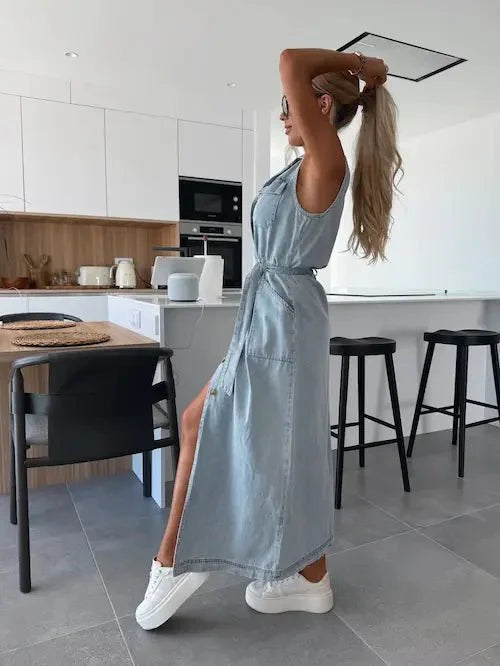 Ivy | Robe longue en denim