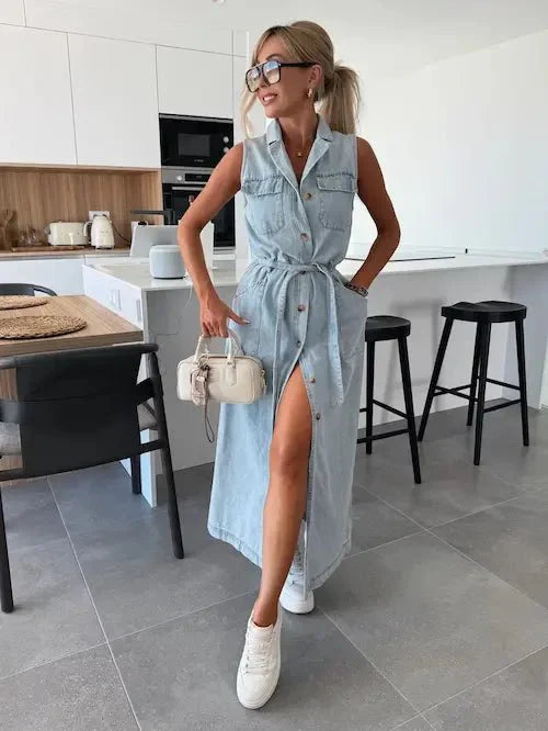 Ivy | Robe longue en denim
