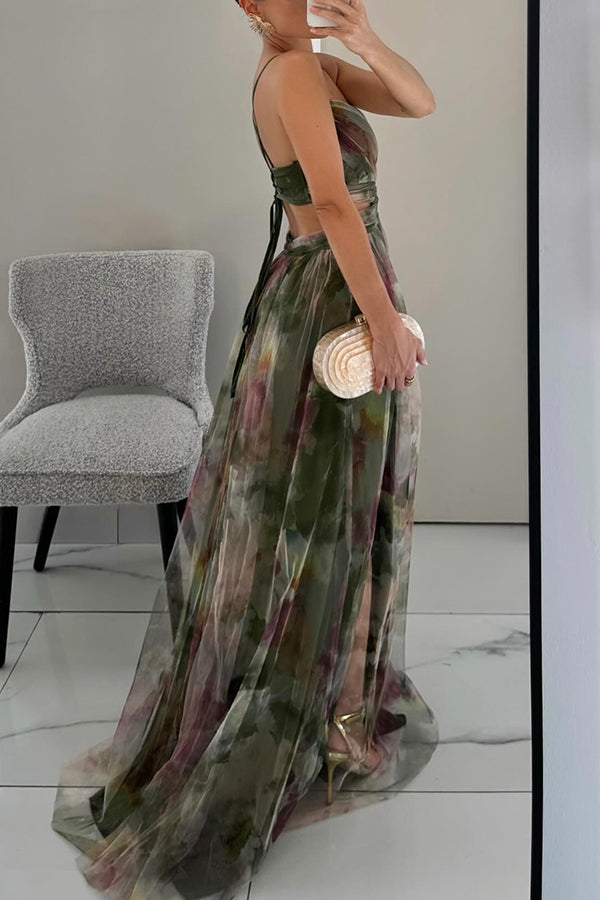 Carola™ - Ravissante robe maxi à imprimé floral