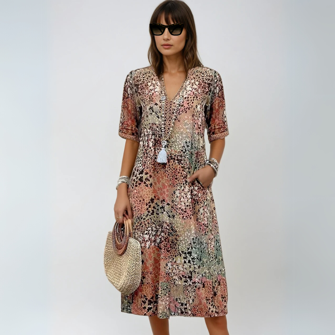 Rosalie™ - Vibrant mid-length dress