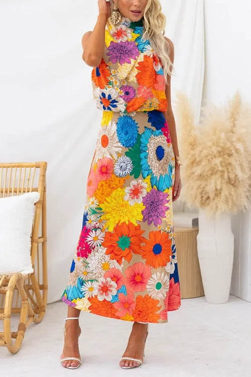 Liora™ - Floral print maxi dress