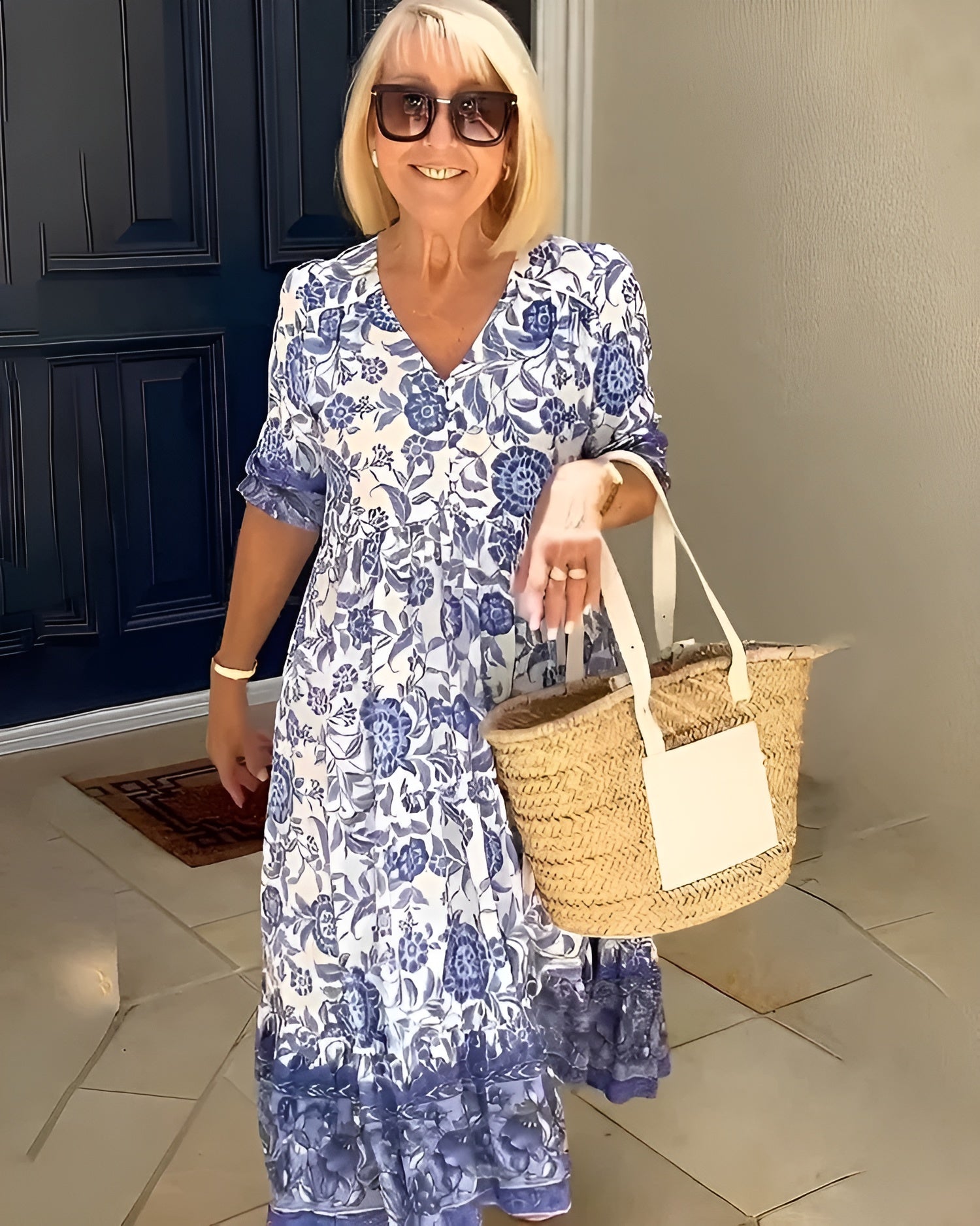 Evelyne | Robe Élégante à Fleurs