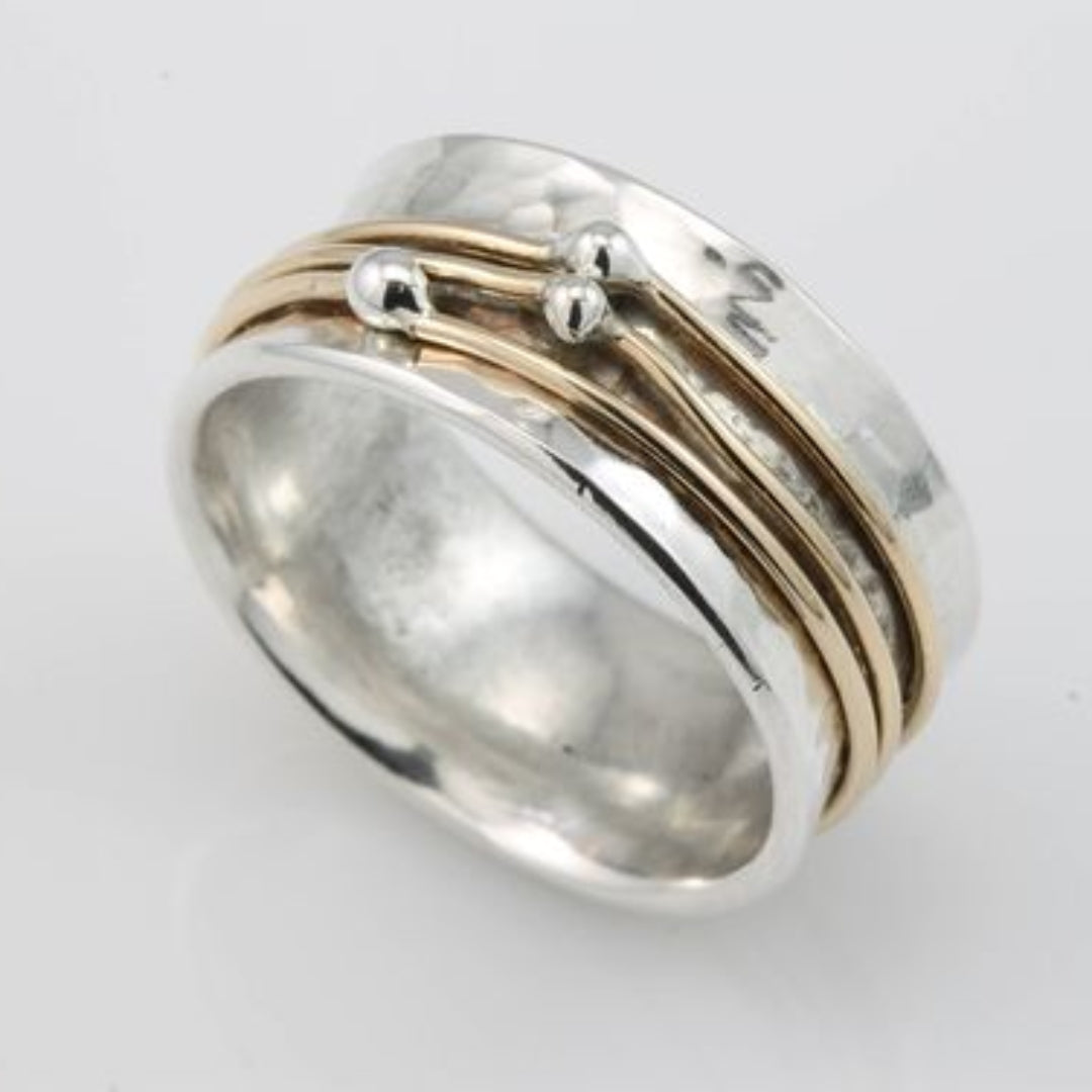 Nora | Vintage Gull Lager Sølv Ring