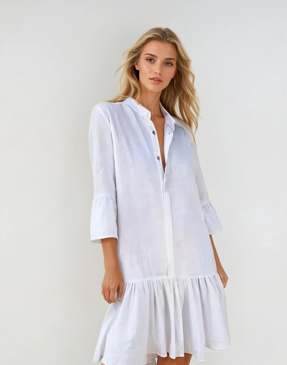 Jess™ - Pleated Mini Shirt Dress