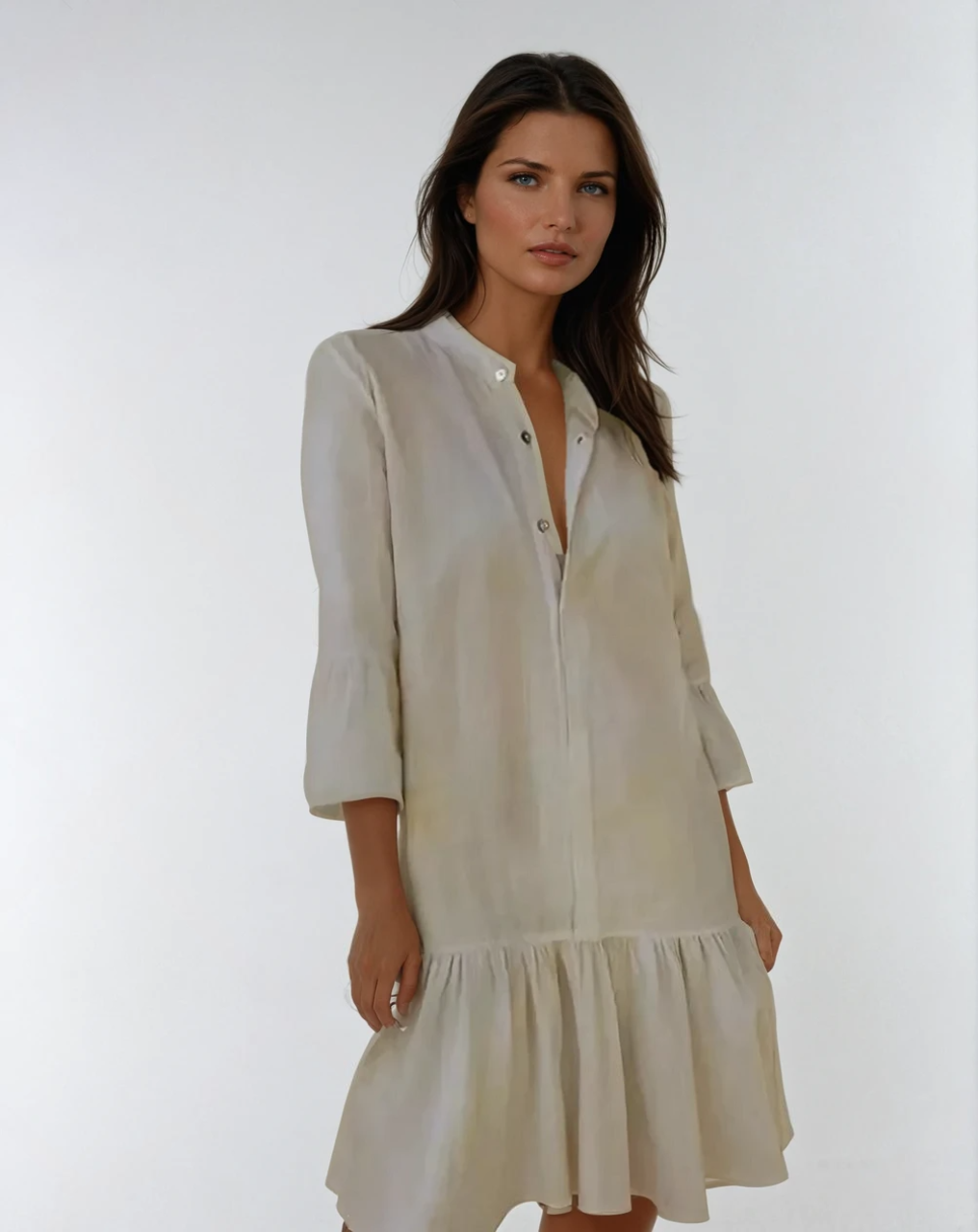 Jess™ - Pleated Mini Shirt Dress