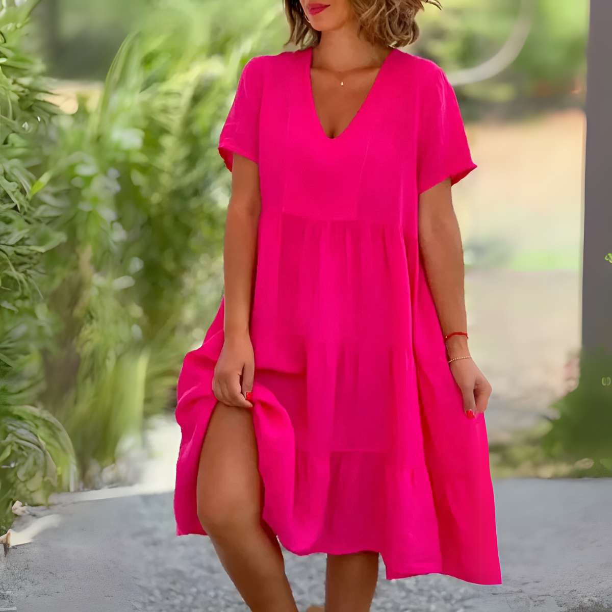 Luce | Robe fluide à col en V