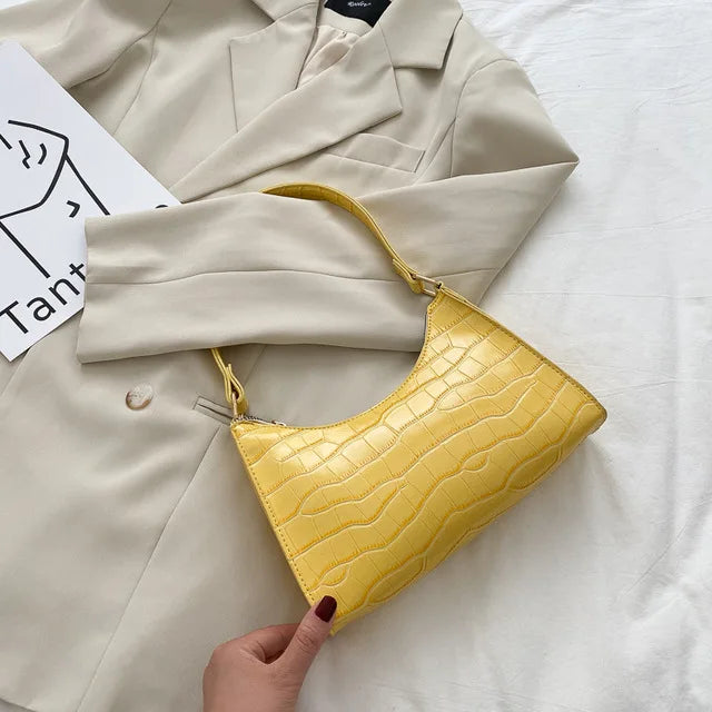 Tilly™ | Skinnende skulderveske med alligatormotiv