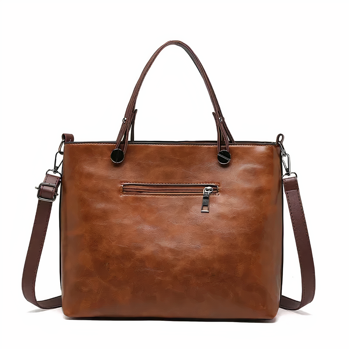 Lina™ - Vintage-inspirert lær skulderveske