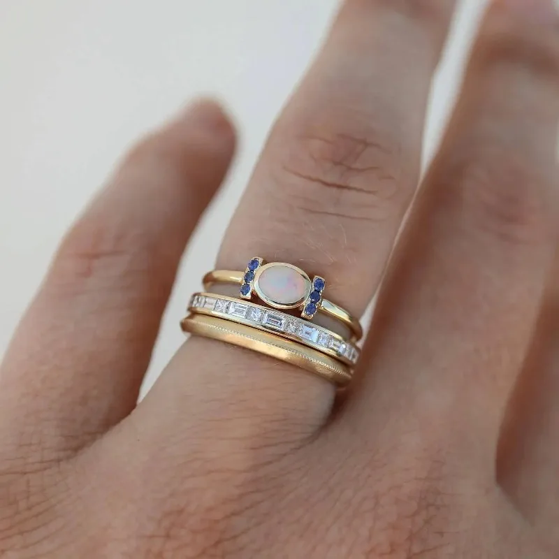 Cecilie | Vintage Guldopal Ring Sett